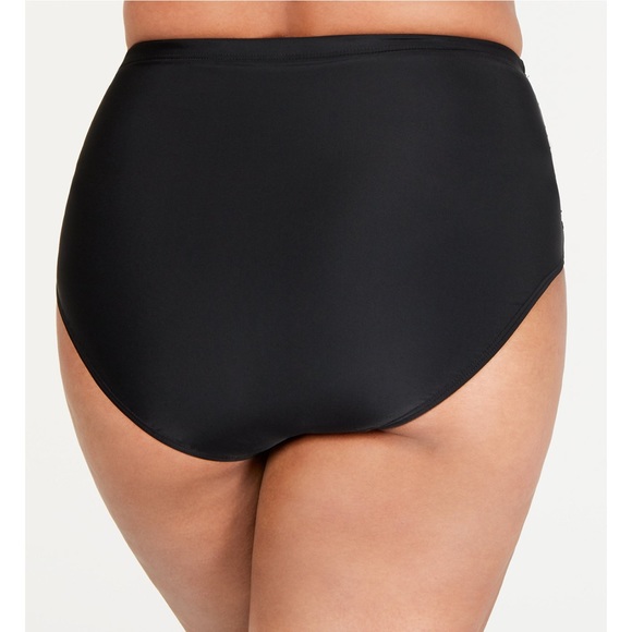 Ruched Black Swim Bottom - Picture 2 of 4